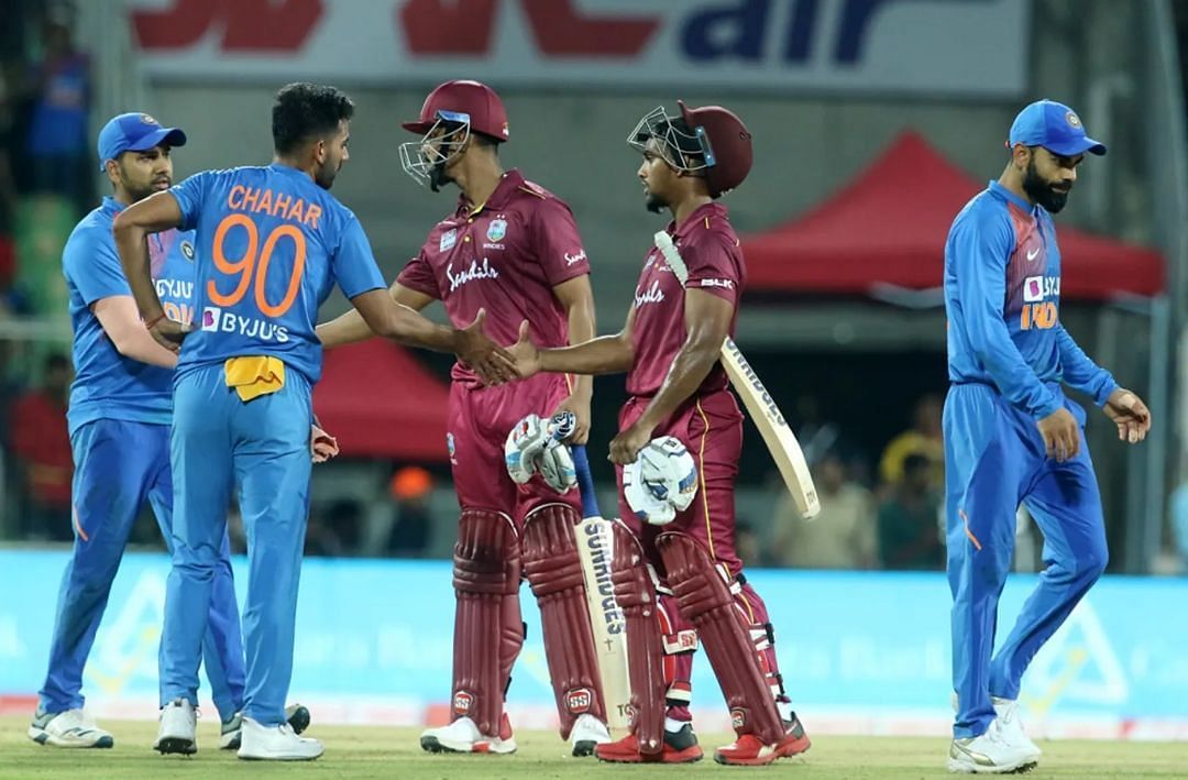 West Indies beat India by eight wickets in Thiruvananthapuram in 2019. [Pic Credit: BCCI,]