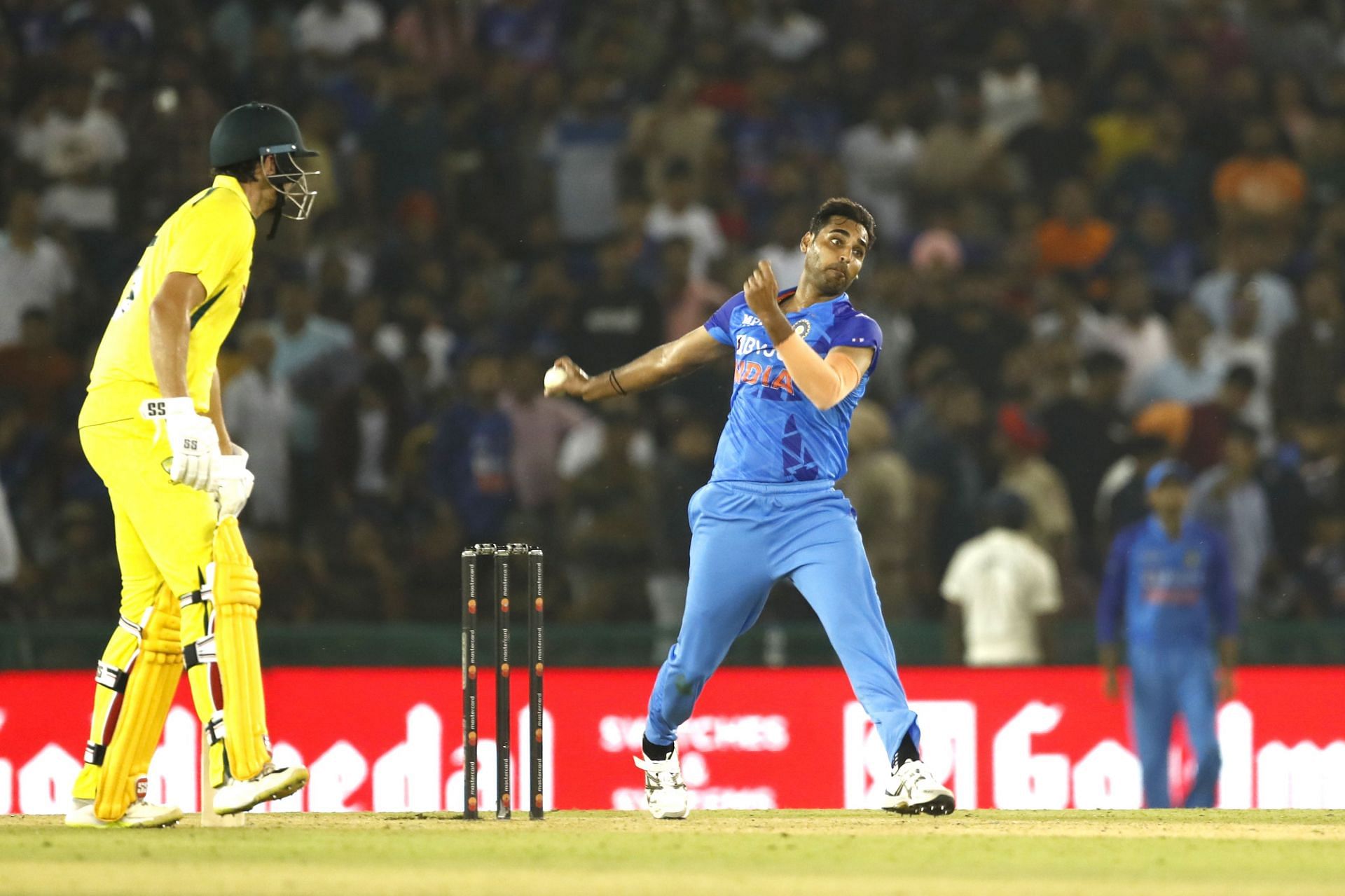Bhuvneshwar Kumar has been expensive at the death. Pic: Getty Images