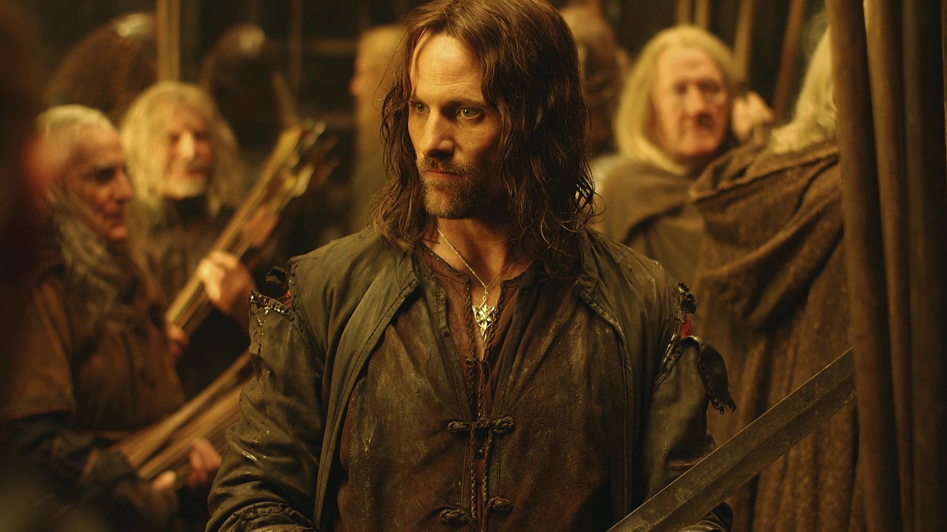 Aragorn as he appears in The Two Towers (Image via Warner Bros.)