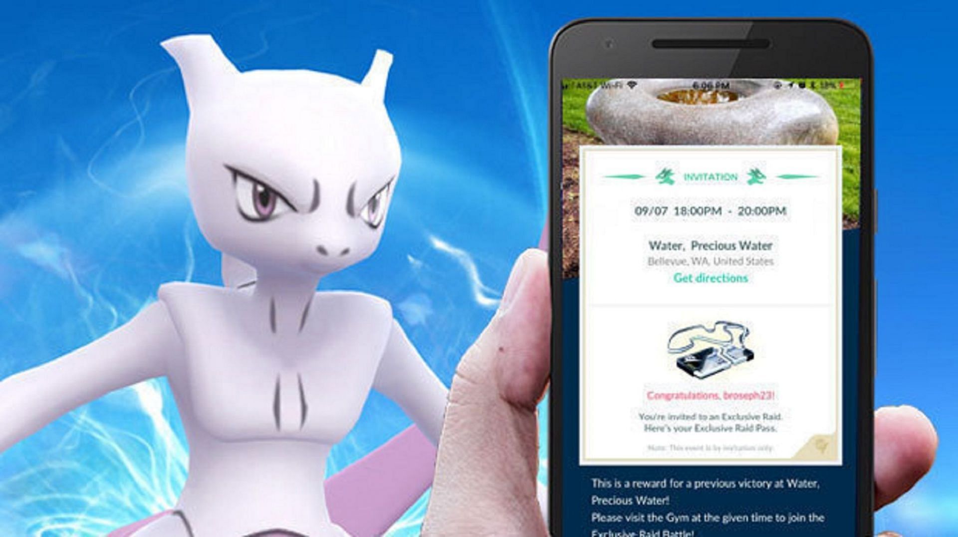 Mewtwo is one of the featured boss Pokemon in EX Raids (Image via Niantic)