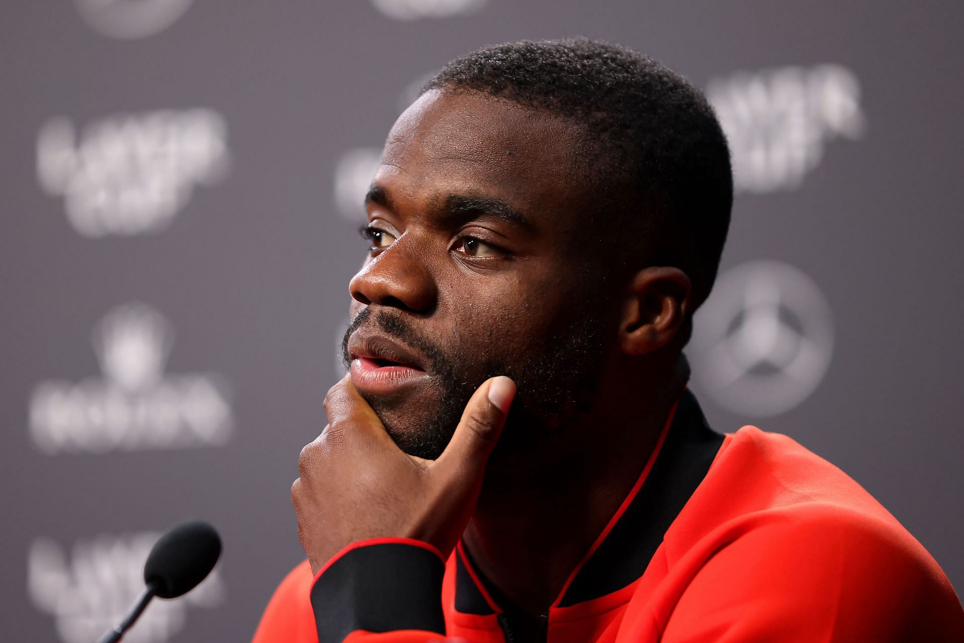 Frances Tiafoe pictured during a press conference at the 2022 Laver Cup.
