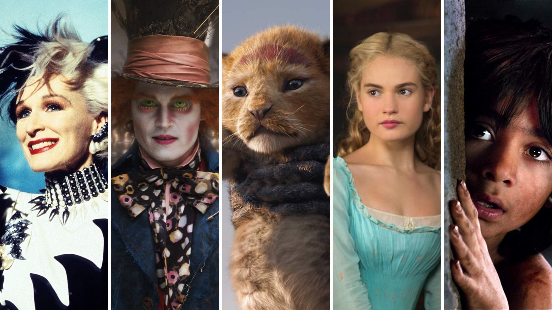 Some of the live-action remakes (Image via Disney)