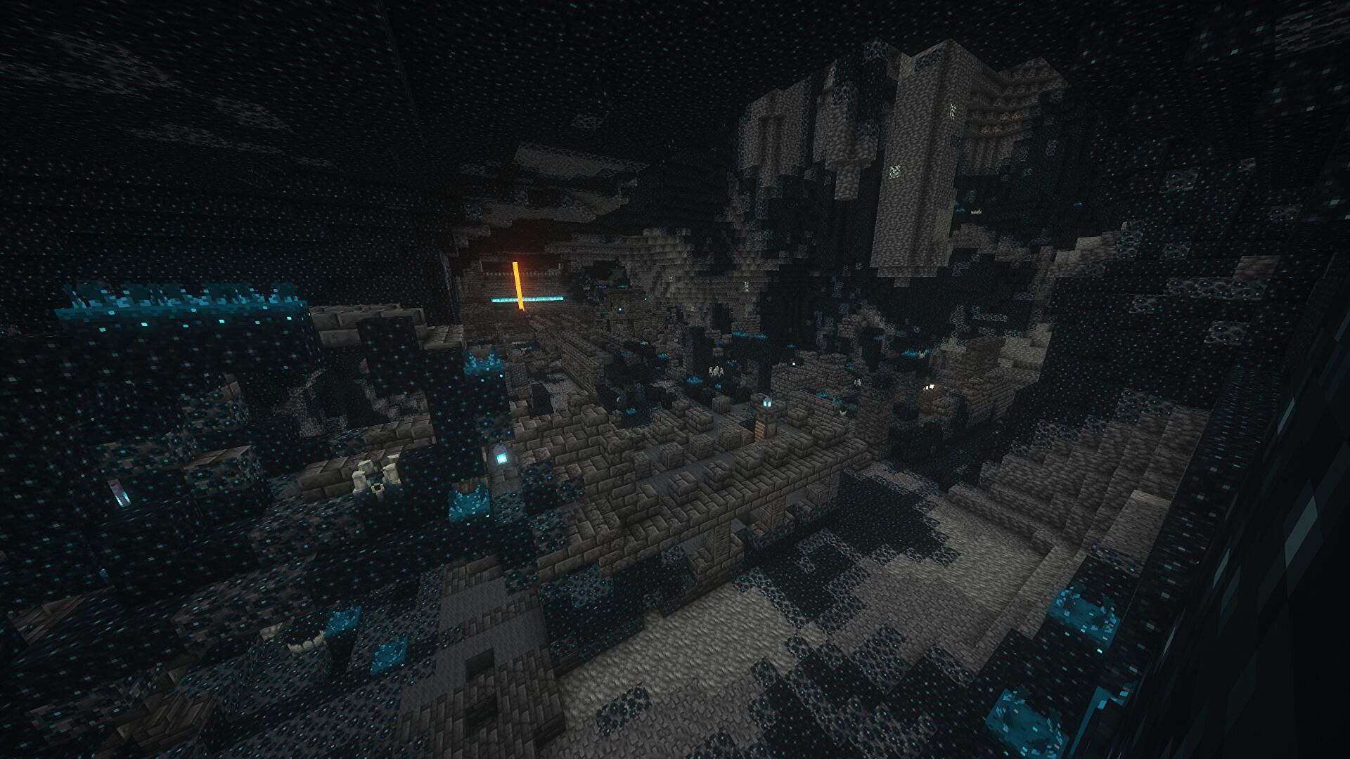 The&quot;Ancient City at spawn&quot; seed (Image via Minecraft)