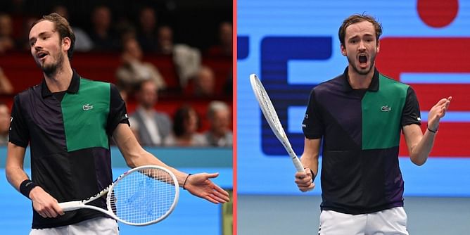 "I don't show much emotion but here I was surprised with the shot" - Daniil Medvedev on his astounding backhand winner against Grigor Dimitrov in Vienna SF