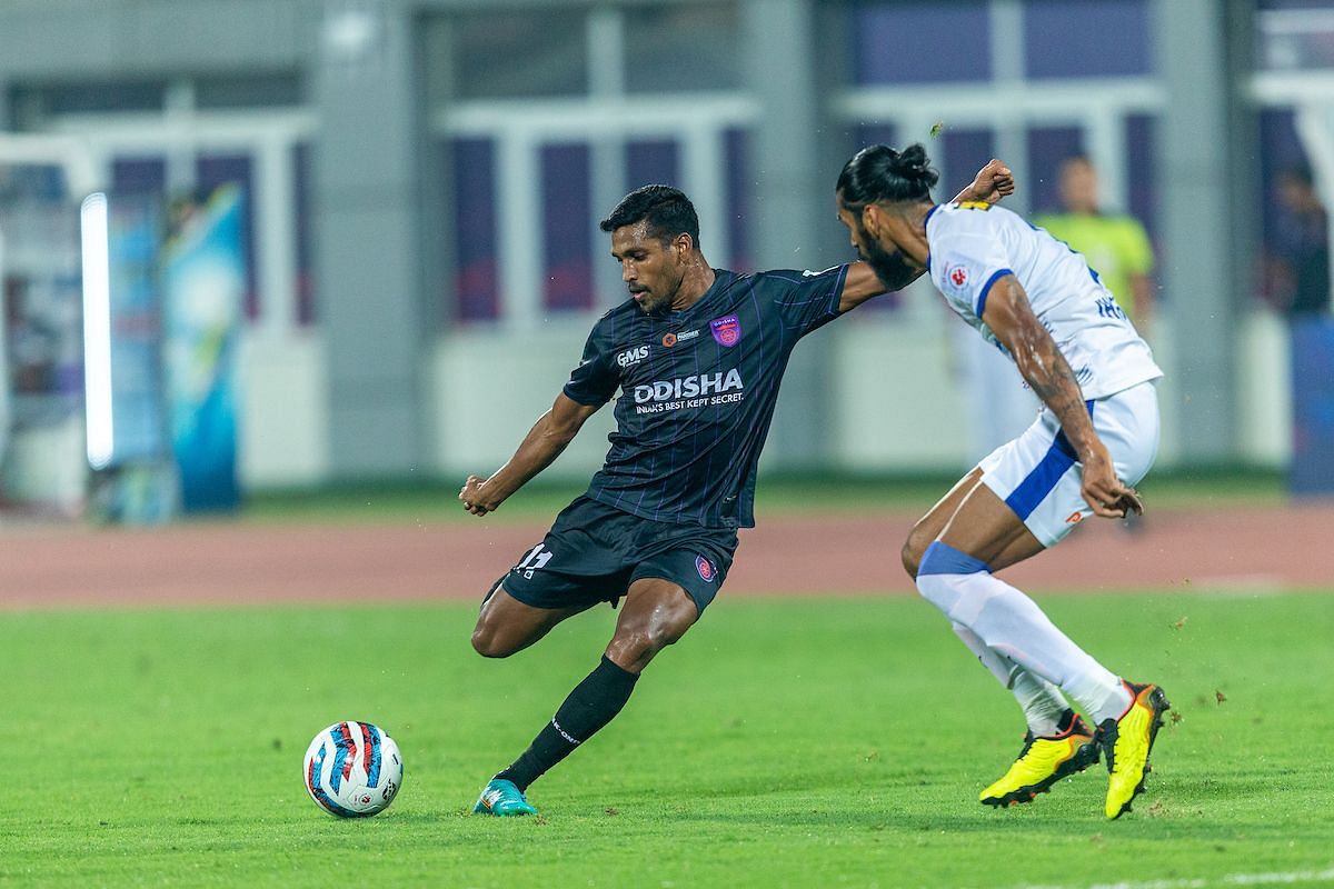 Nandhakumar&#039;s strike helped OFC reach the top of the table (Image courtesy: ISL Media)