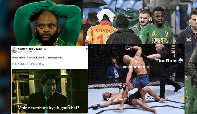 T20 World Cup 2022: Top 10 funny memes after rain spoils South Africa's party again and denies easy win against Zimbabwe
