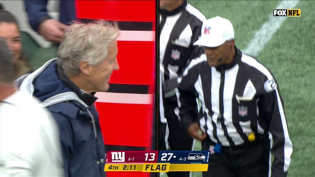 WATCH: NFL referee Jerome Boger dubiously calls a penalty on the Seattle  Mariners in the Seahawks' win over the New York Giants