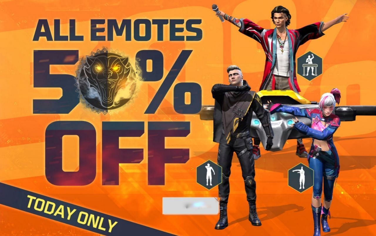 All the emotes in the store are available at 50% discount (Image via Garena)