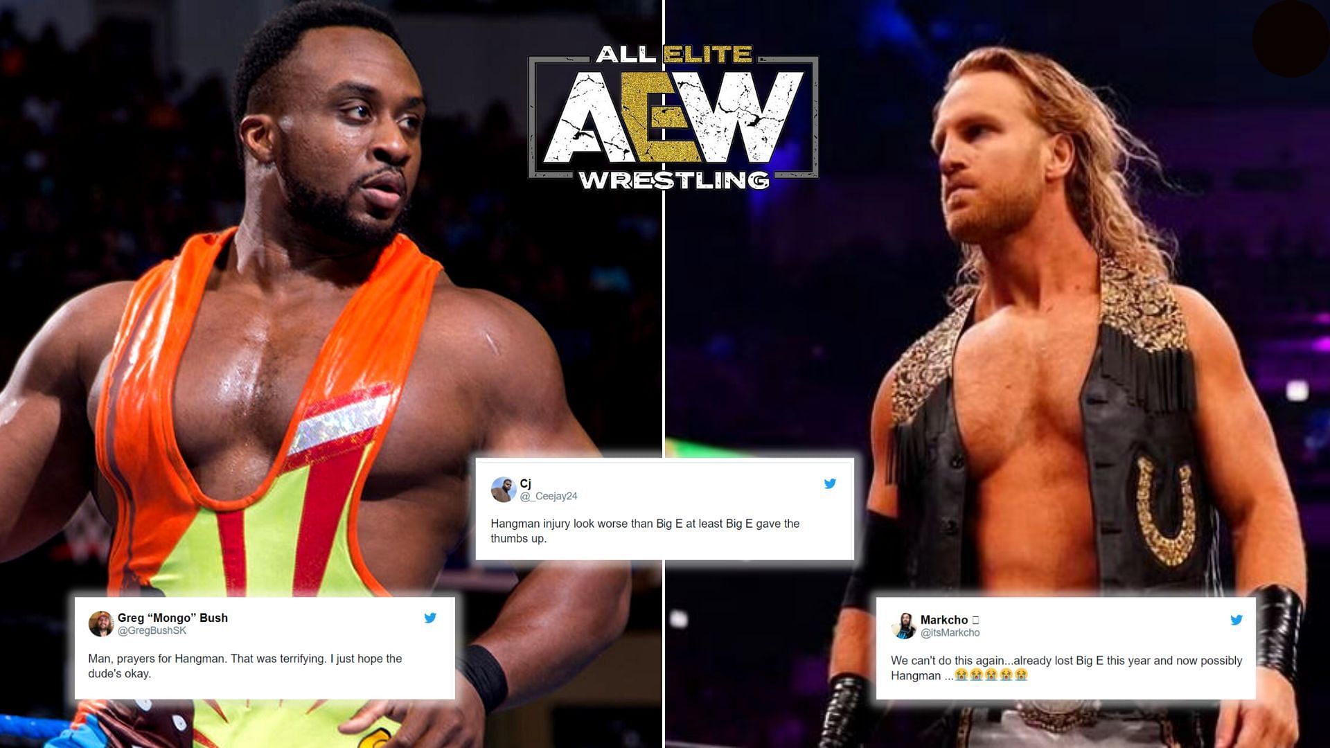 Big E (left), Hangman Page (right)