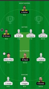 SAI vs YSS Dream11 Prediction - KCC T20 Elite Championship