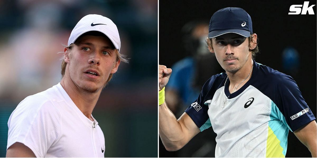 Denis Shapovalov (L) and Alex de Minaur.