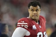 San Francisco 49ers DE Arik Armstead is the halfway point of the top 10 NFL players from Oregon in 2022 list