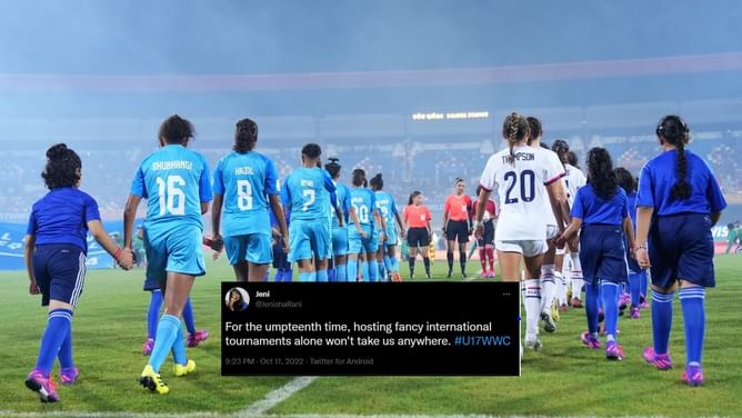 "Football is not some fancy shortcut" - Twitterati lashes out at AIFF after India's loss against USA in the U-17 Women's World Cup