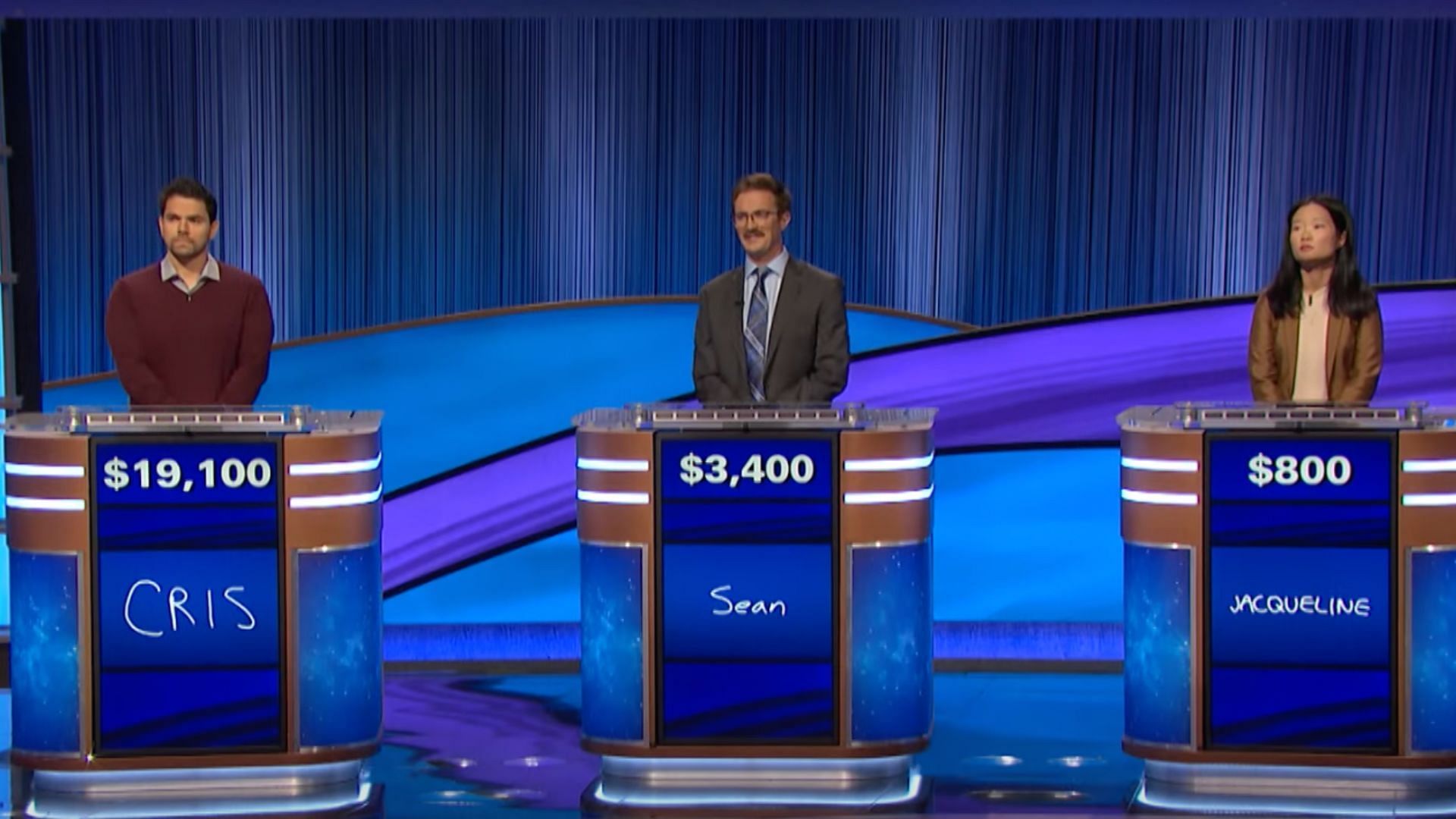The game show consists of three players