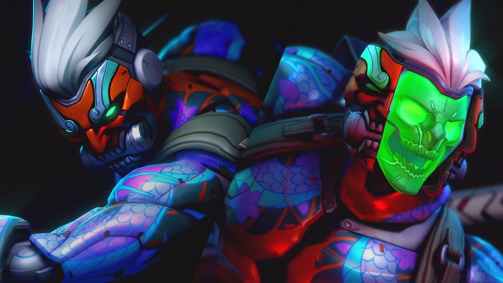 The cyber demon Genji skin in Overwatch 2 (Image via Activision Blizzard)