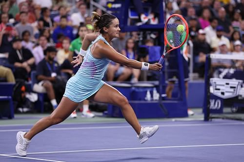 Lauren Davis in action at the 2022 US Open