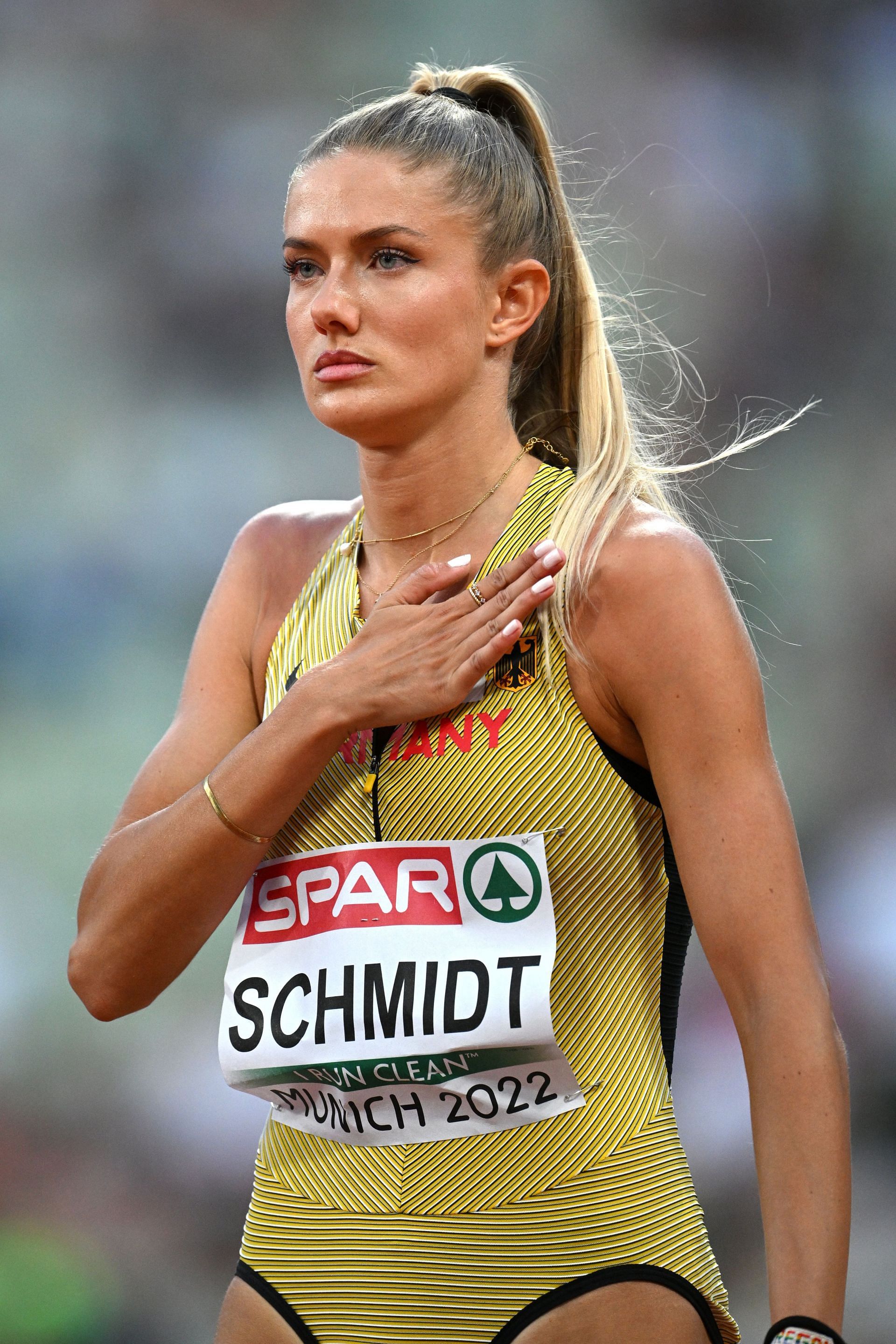 Alica Schmidt aux Championnats d'Europe à Munich, 2022 (Image via Matthias Hangst/Getty Images)