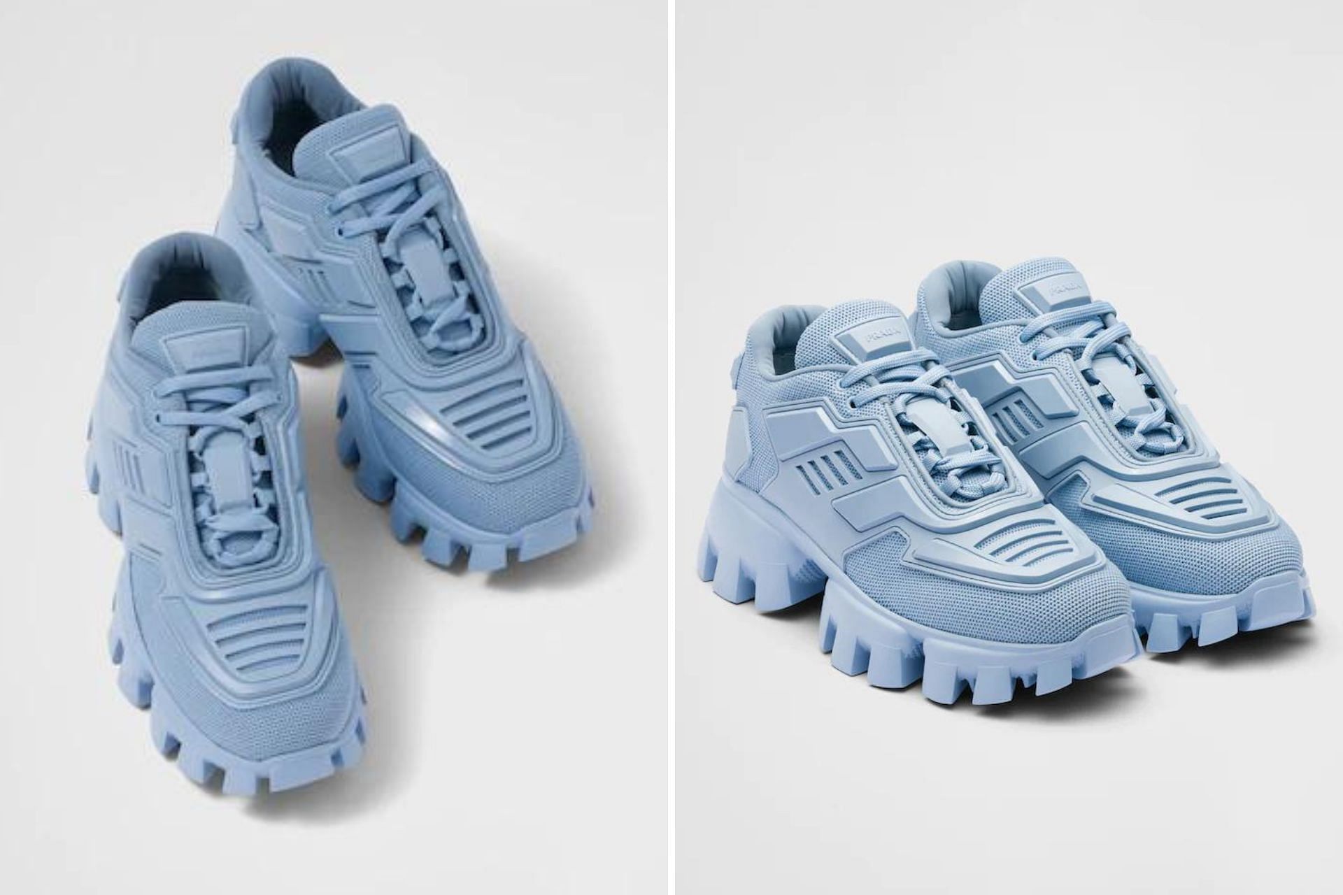 Prada Cloudbust Thunder shoes in Celeste colorway (Image via Prada)