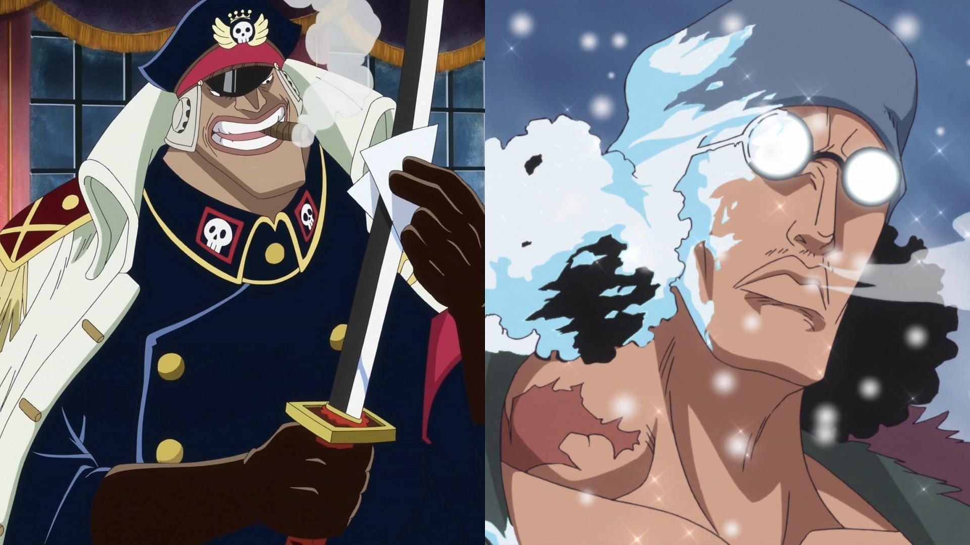 After One Piece 1064, fans have started a discussion about who is stronger between Shiryu and Aokiji (Image via Toei Animation, One Piece)