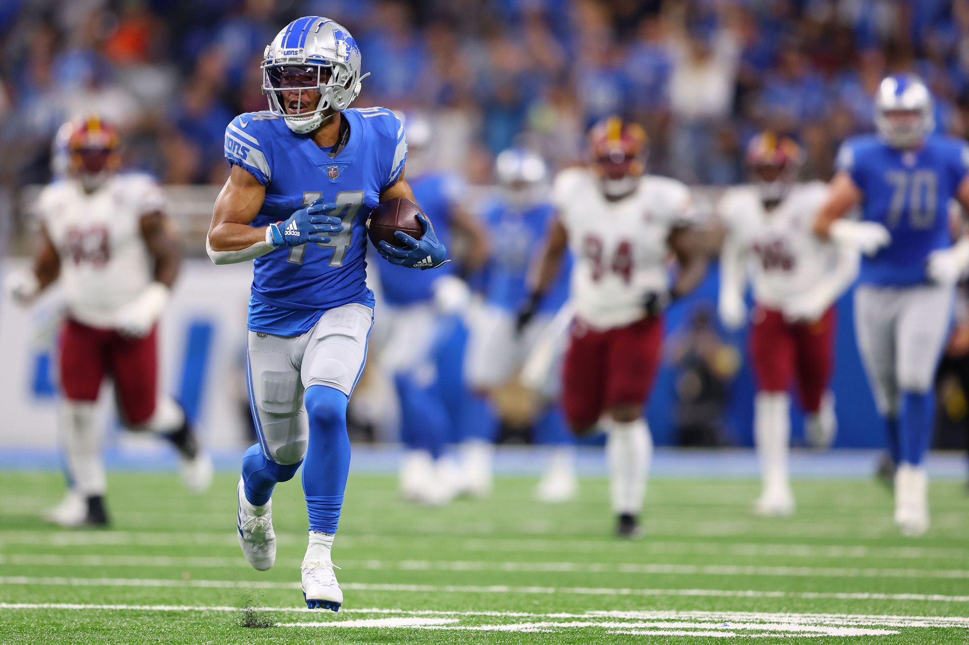 Amon-Ra St. Brown - Lions rookie piling up the catches - Fantasy Index