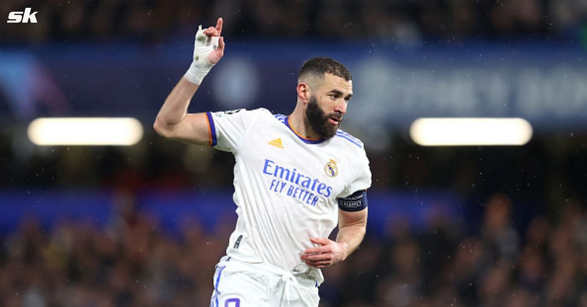 Karim Benzema has turned throwing up his taped hand in the air into an iconic goal celebration.