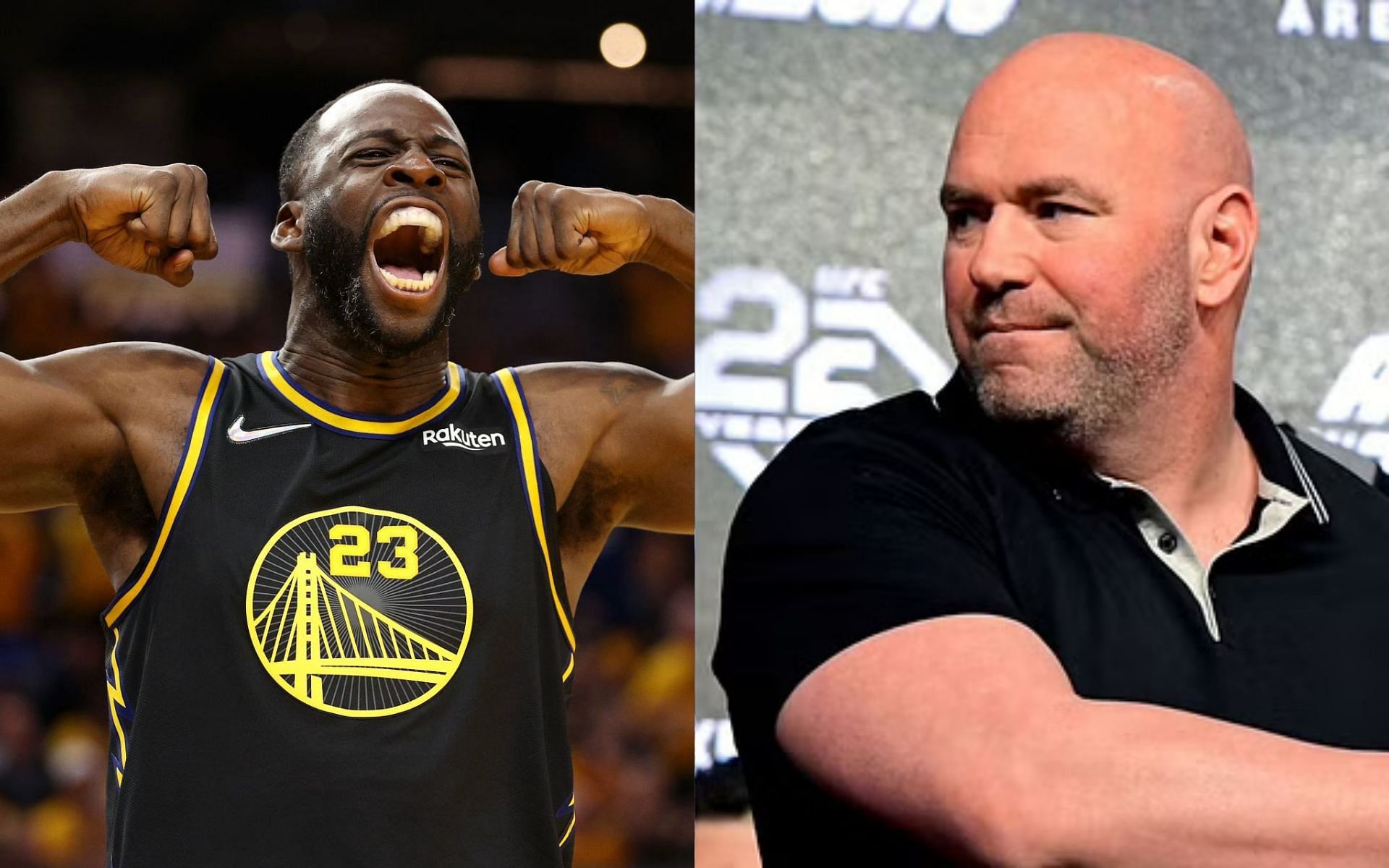 Draymond Green (left) and Dana White (right)