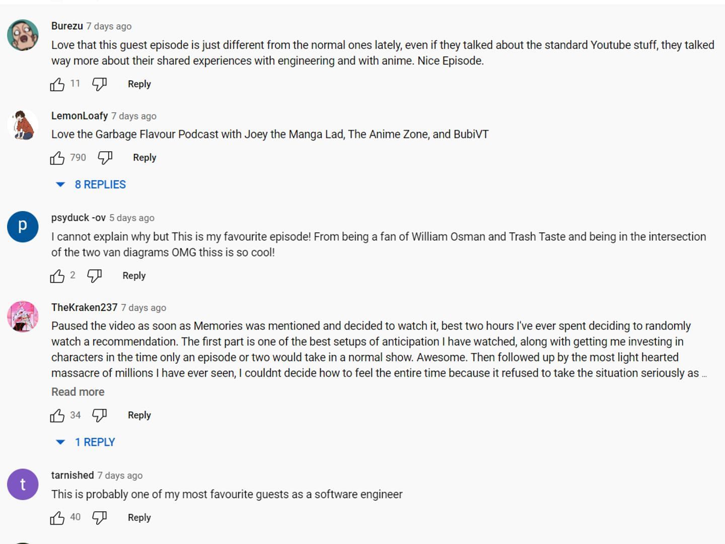 Fans reaction to William Osman&#039;s interview (Image via Trash Taste/YouTube)