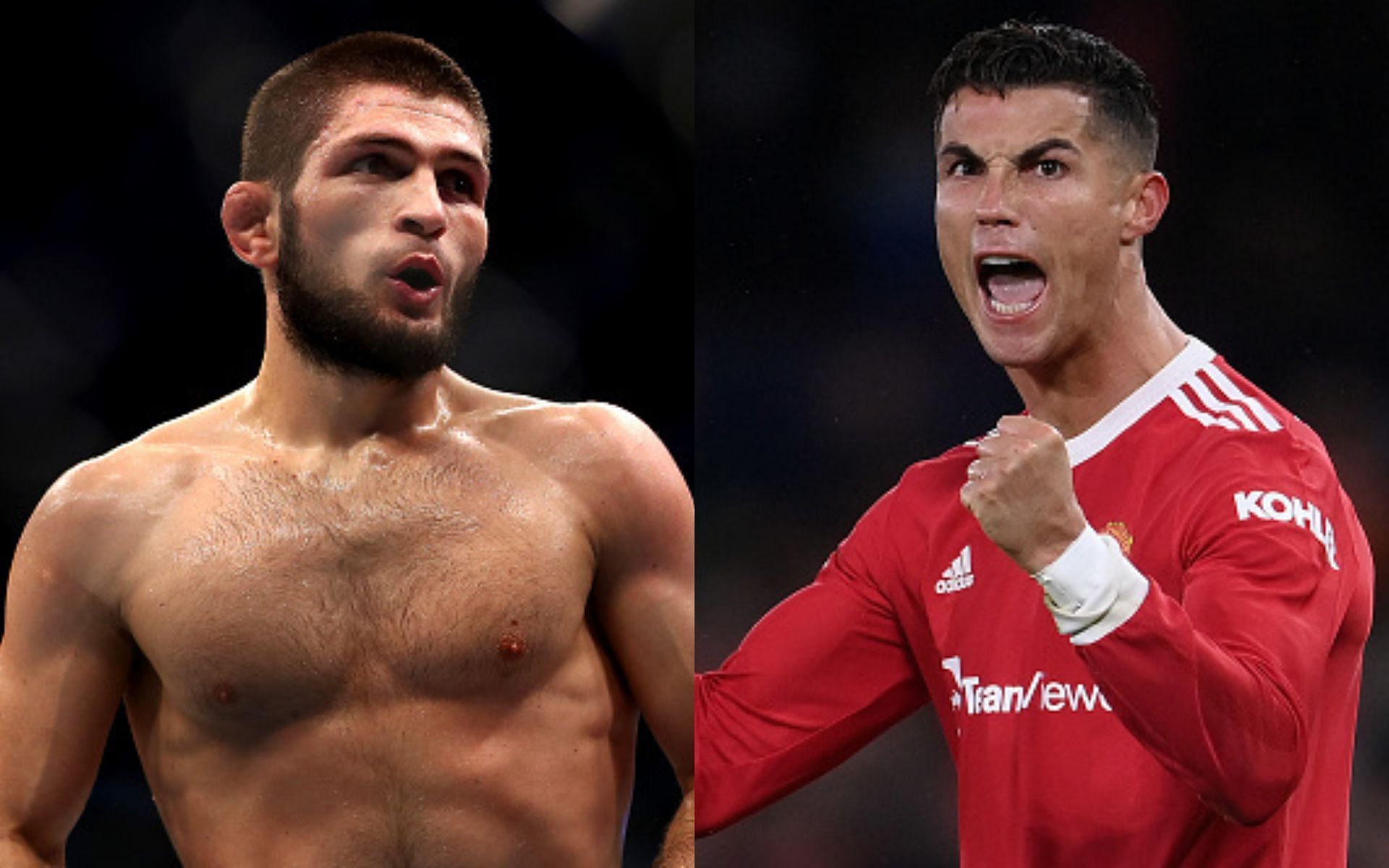 Khabib Nurmagomedov (left), Cristiano Ronaldo (right)