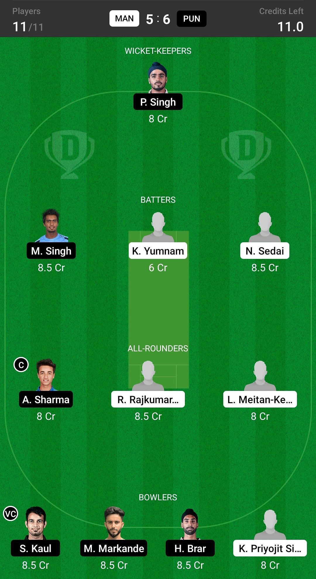 Manipur vs Punjab Fantasy suggestion #1