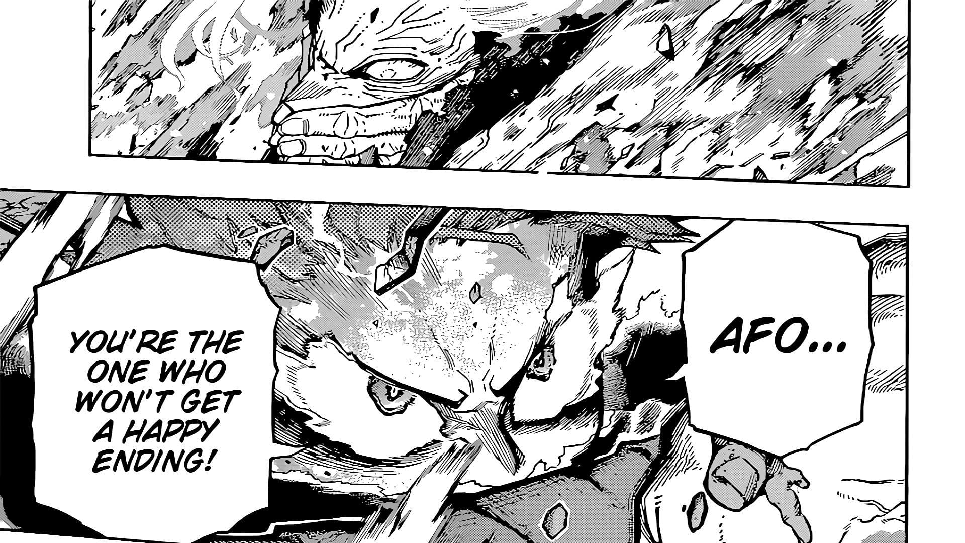 AFO fighting Deku in My Hero Academia 368 (Image via Shueisha)