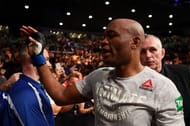 Anderson Silva of Brazil walks from the octagon