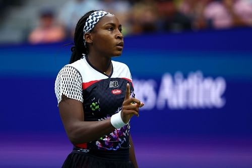 Coco Gauff in action during the 2022 US Open