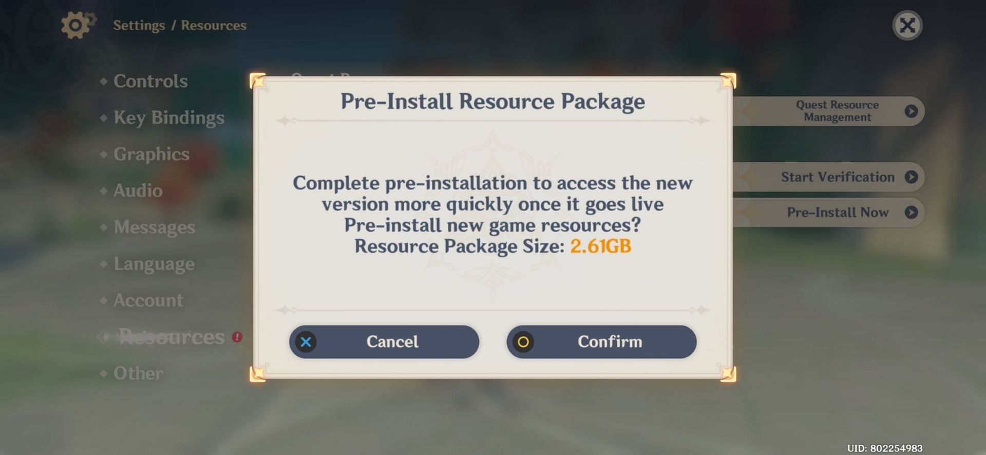 Pre-installation size for mobile users (Image via HoYoverse)