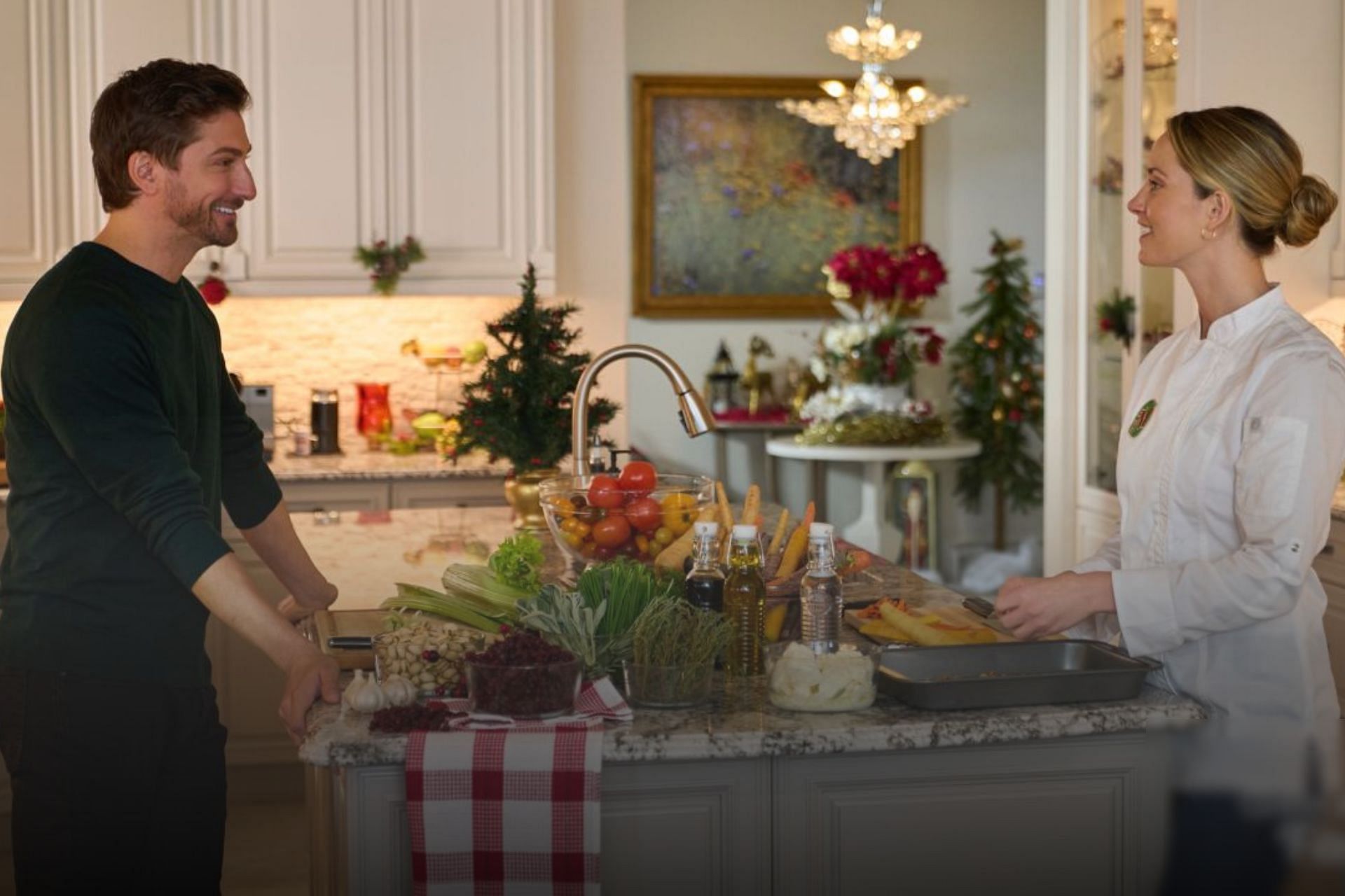 Catering Christmas cast list Merritt Patterson, Daniel Lissing and