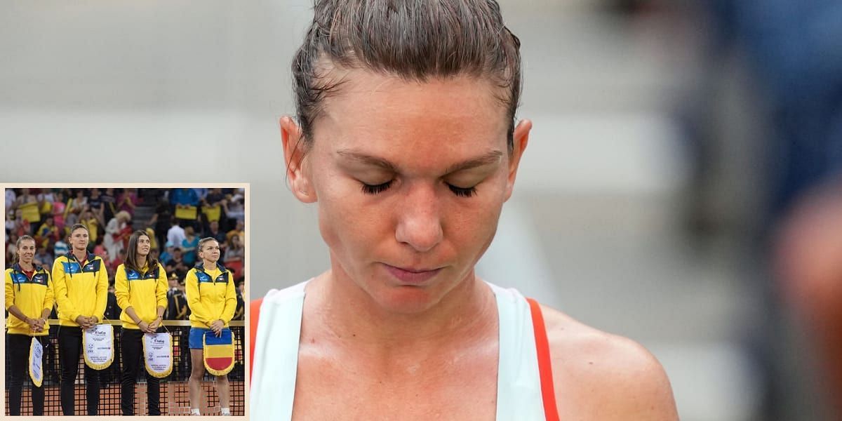 Fellow Romanian tennis players stand with Simona Halep amidst doping scandal