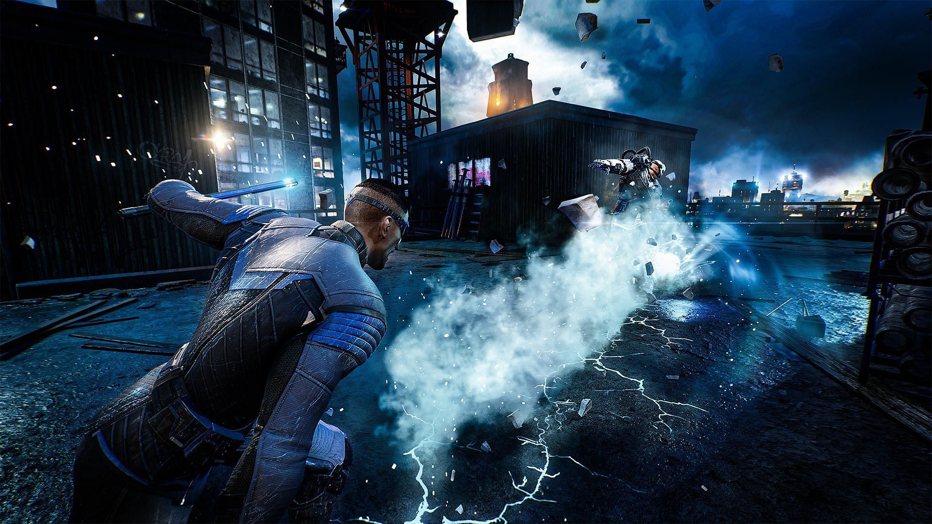 Nightwing is easily one of the most fun characters to play as in Gotham Knights (Image via WB Games Montreal)