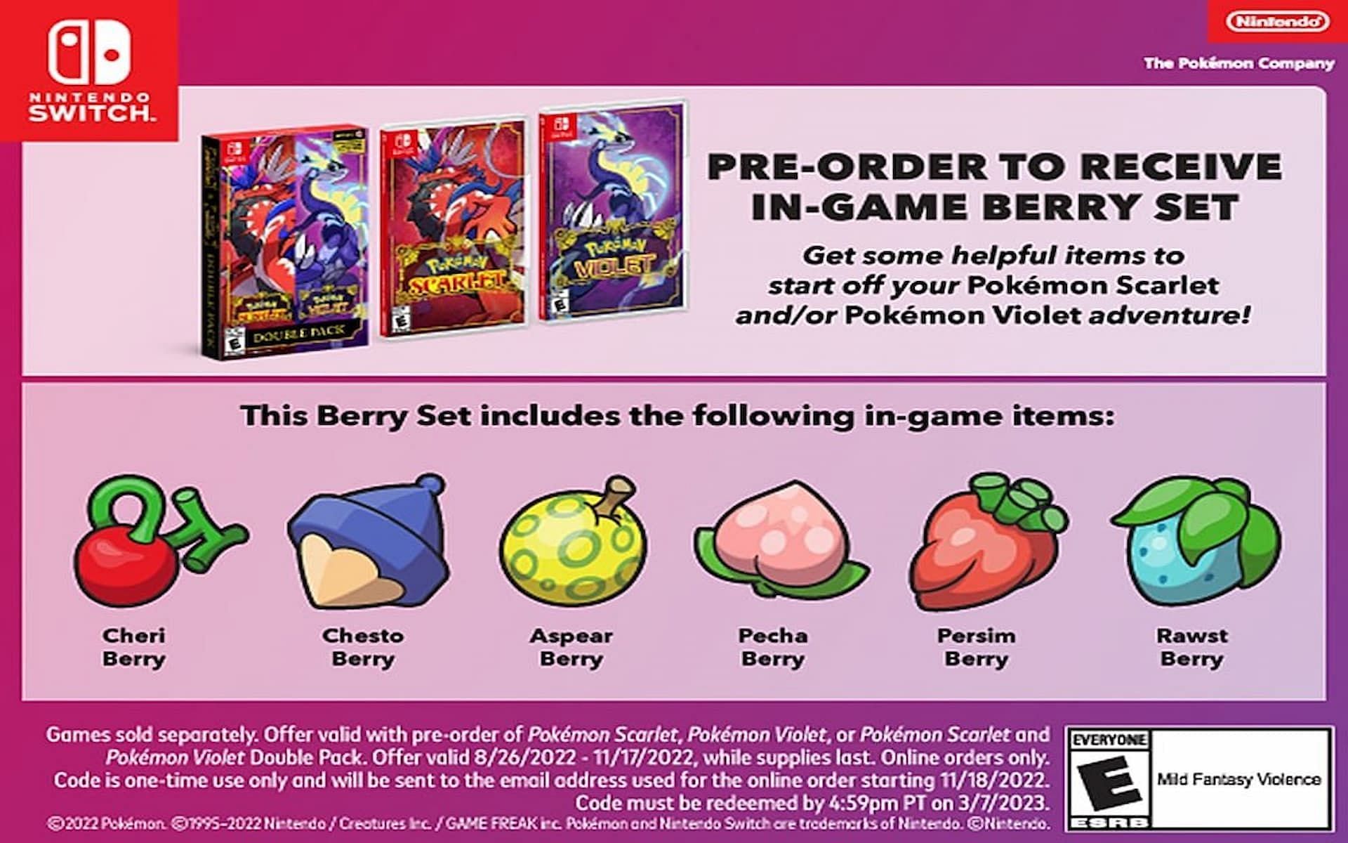 The pre-order bonuses for Pokemon Scarlet and Violet haven