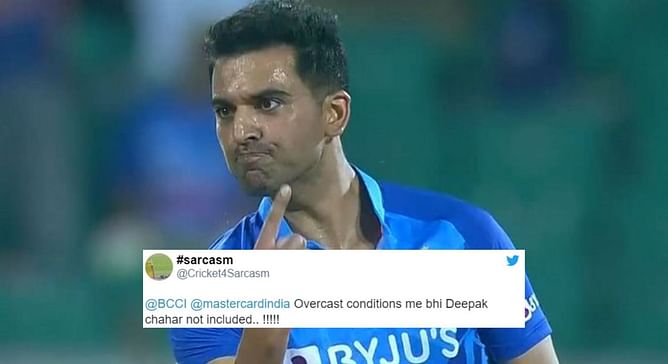 IND vs SA 2022: "Overcast conditions me bhi" - Fans react as Men in Blue leave out Deepak Chahar from 1st ODI