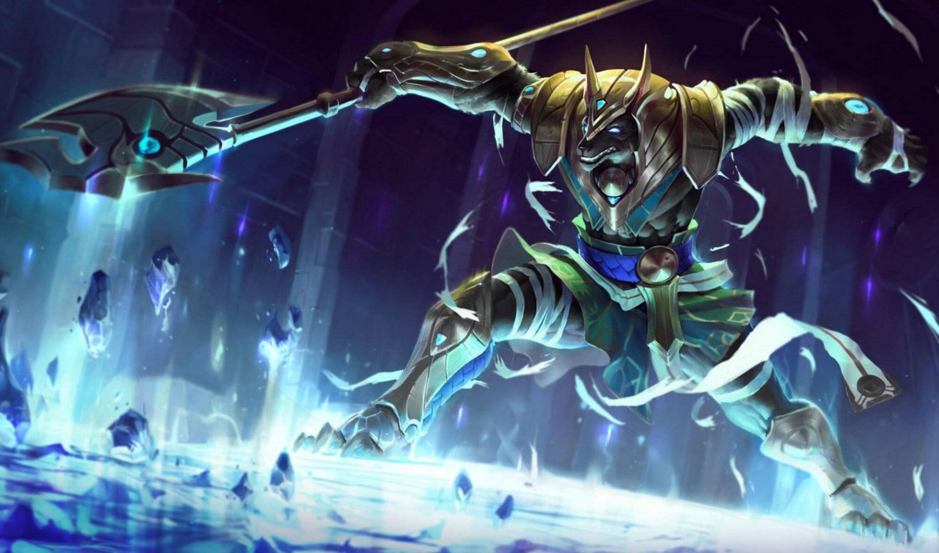Nasus, A Golden God Warrior from Shurima (Image via Riot Games - League of Legends)