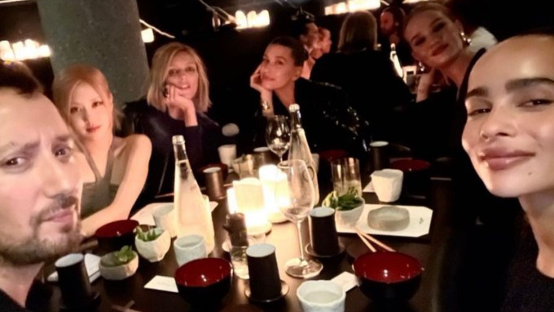 BLACKPINK&rsquo;s Ros&eacute; spotted at dinner with Hailey Bieber (Image via Twitter/@portalblackpink)