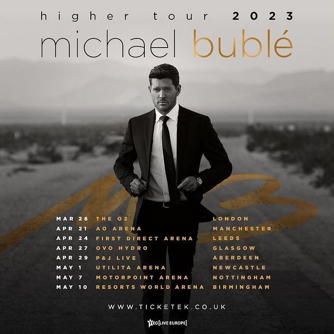 michael buble tickets 2023 tour dates