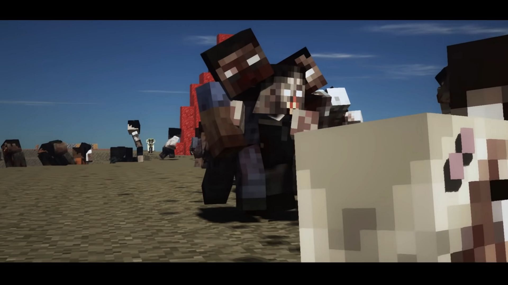 This Minecraft modpack adds tons of custom mobs that are extremely horrible (Image via YouTube/bstylia14)