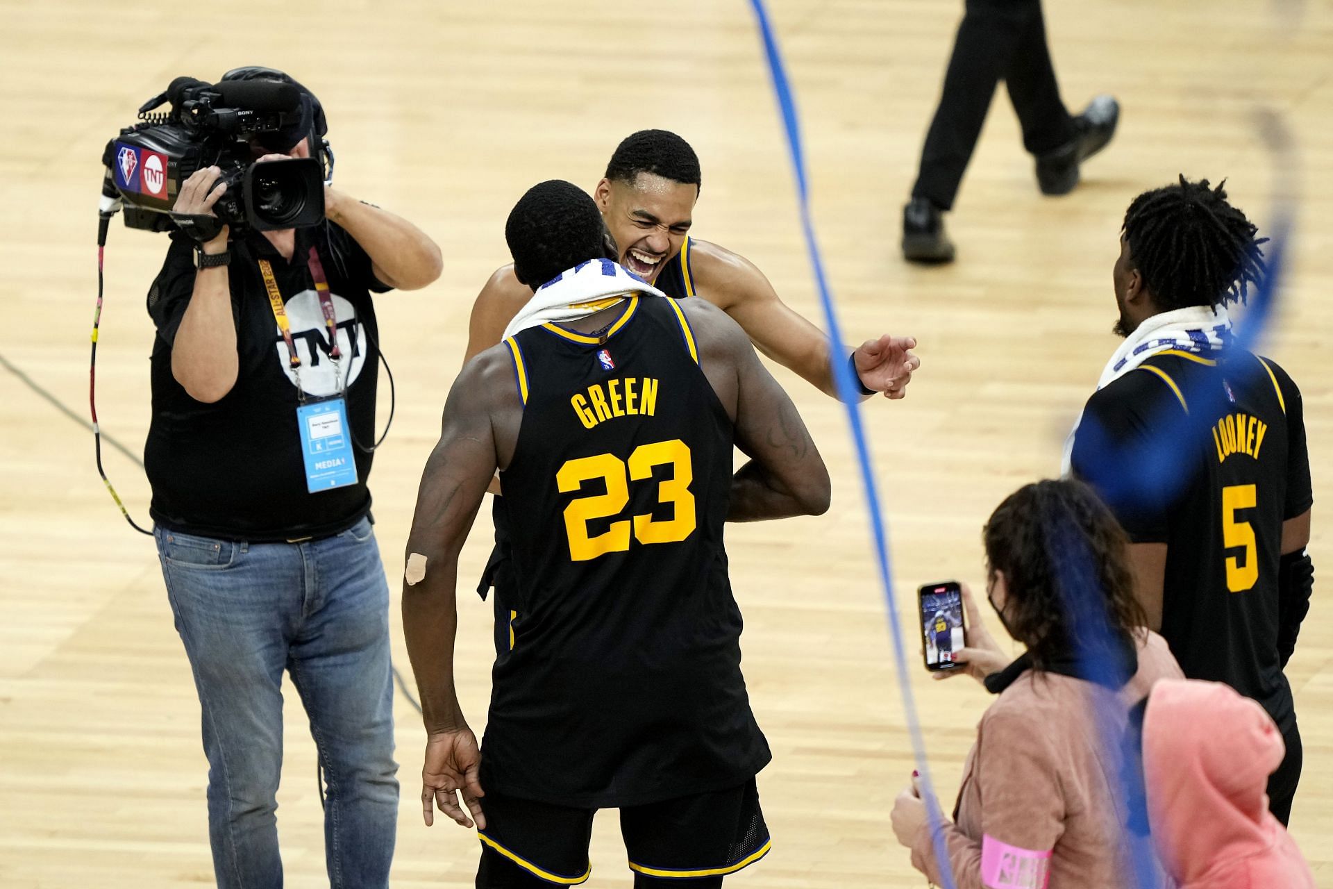 Draymond Green and Jordan Poole (Dallas Mavericks v Golden State Warriors - Game Five)