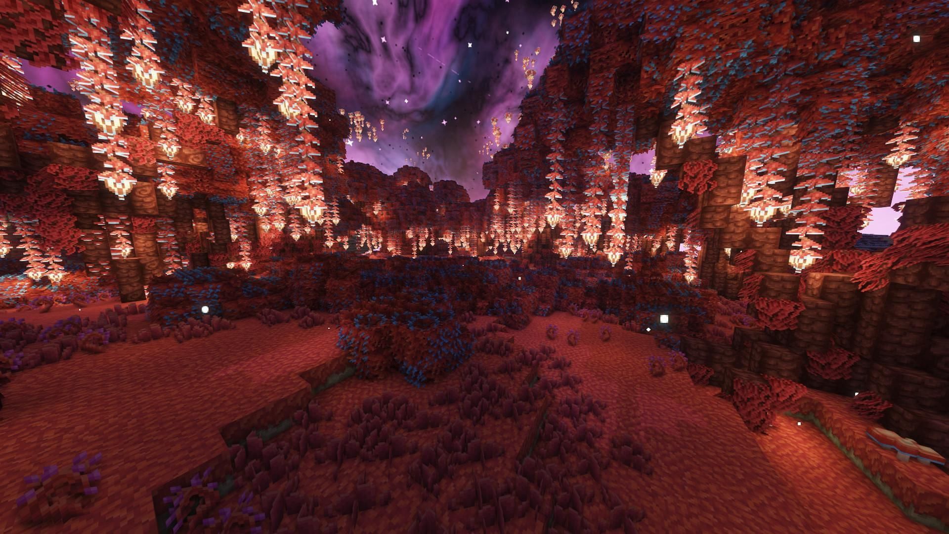 One of many mystical biomes provided by Dreamcraft (Image via Kasax007/CurseForge)