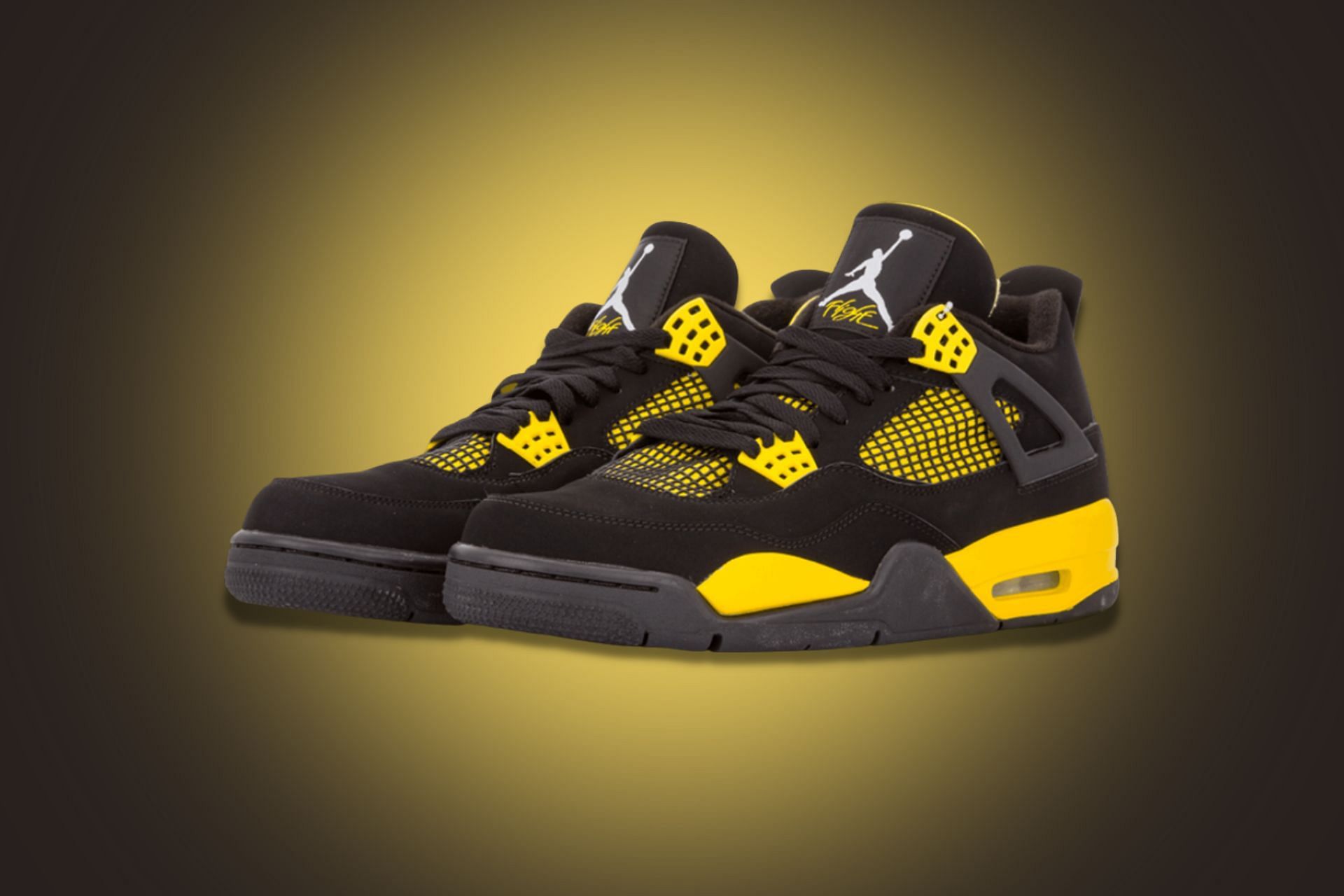 Jordan Retro 4 Black And Yellow