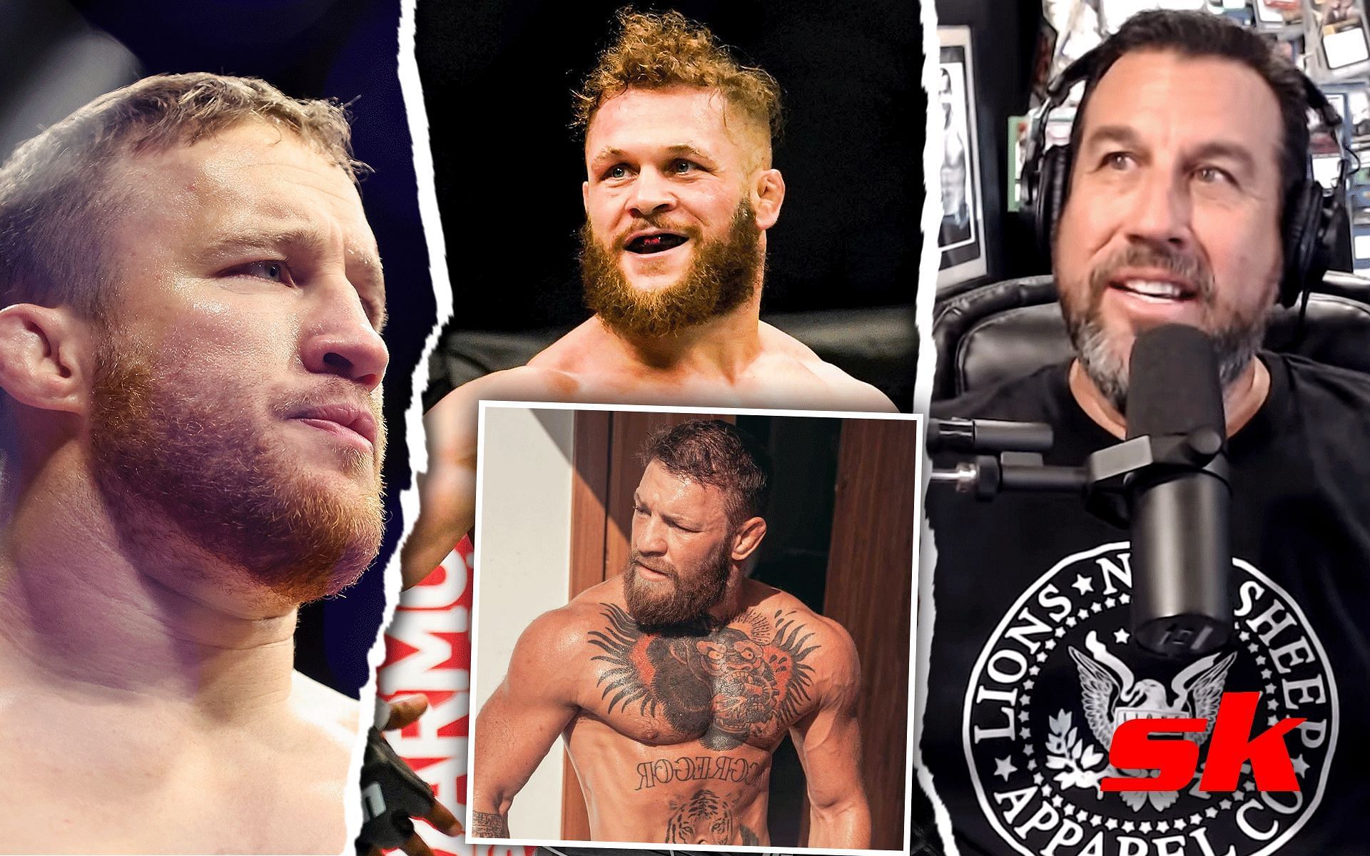 Conor McGregor (Image credit: @thenotoriousmma on Instagram), John McCarthy (Image credit: Weighing In podcast on YouTube), Justin Gaethje &amp; Rafael Fiziev (Image credit: Getty Images)