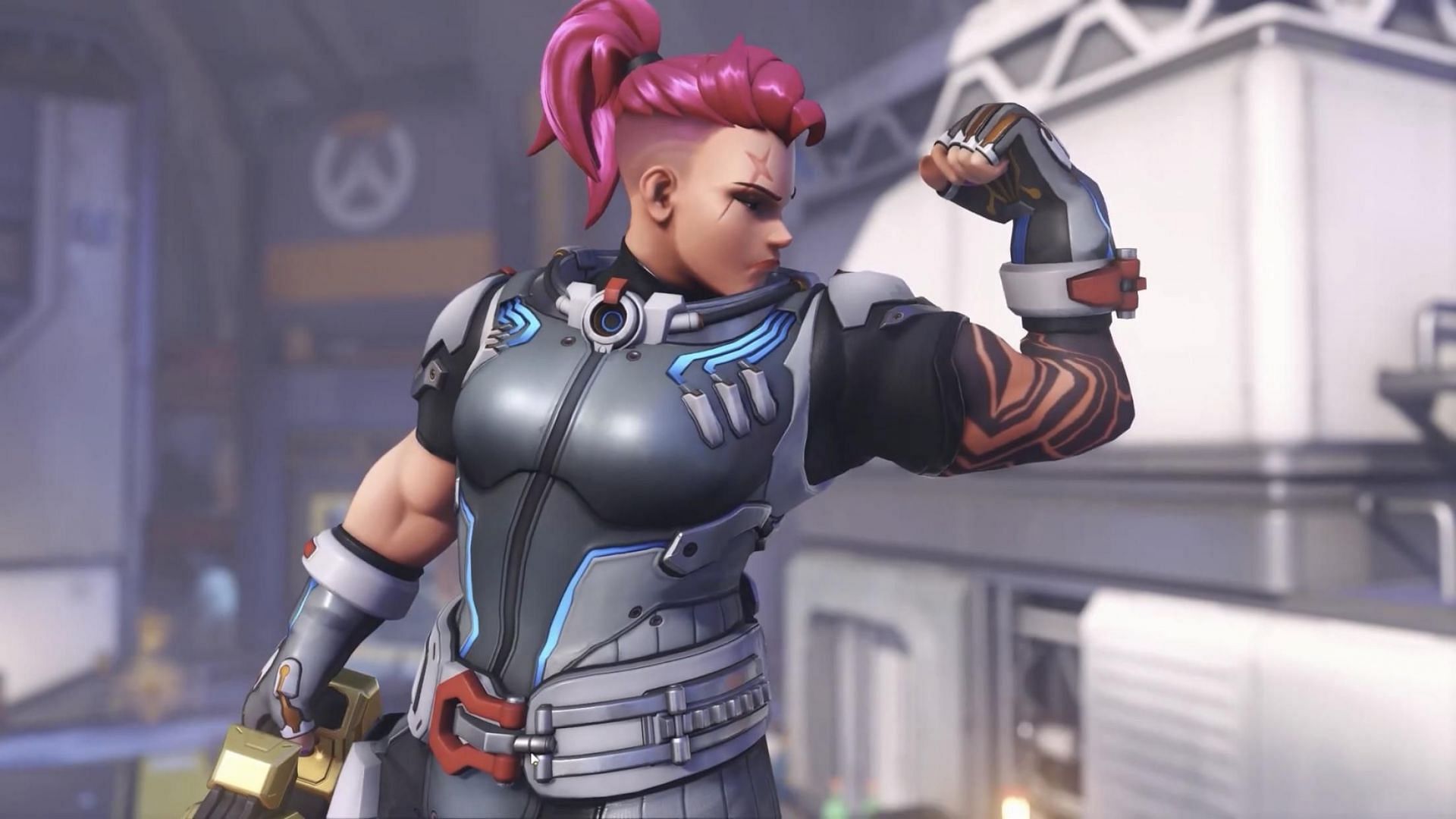 The redesigned version of Zarya in Overwatch 2 (Image via Blizzard Entertainment)