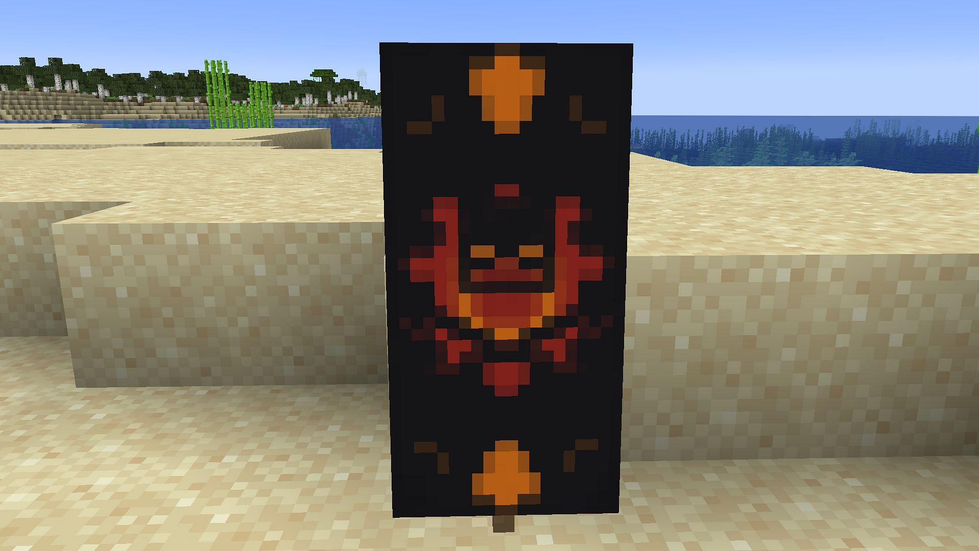 Scary banners designs can be created in Minecraft (Image via Mojang)