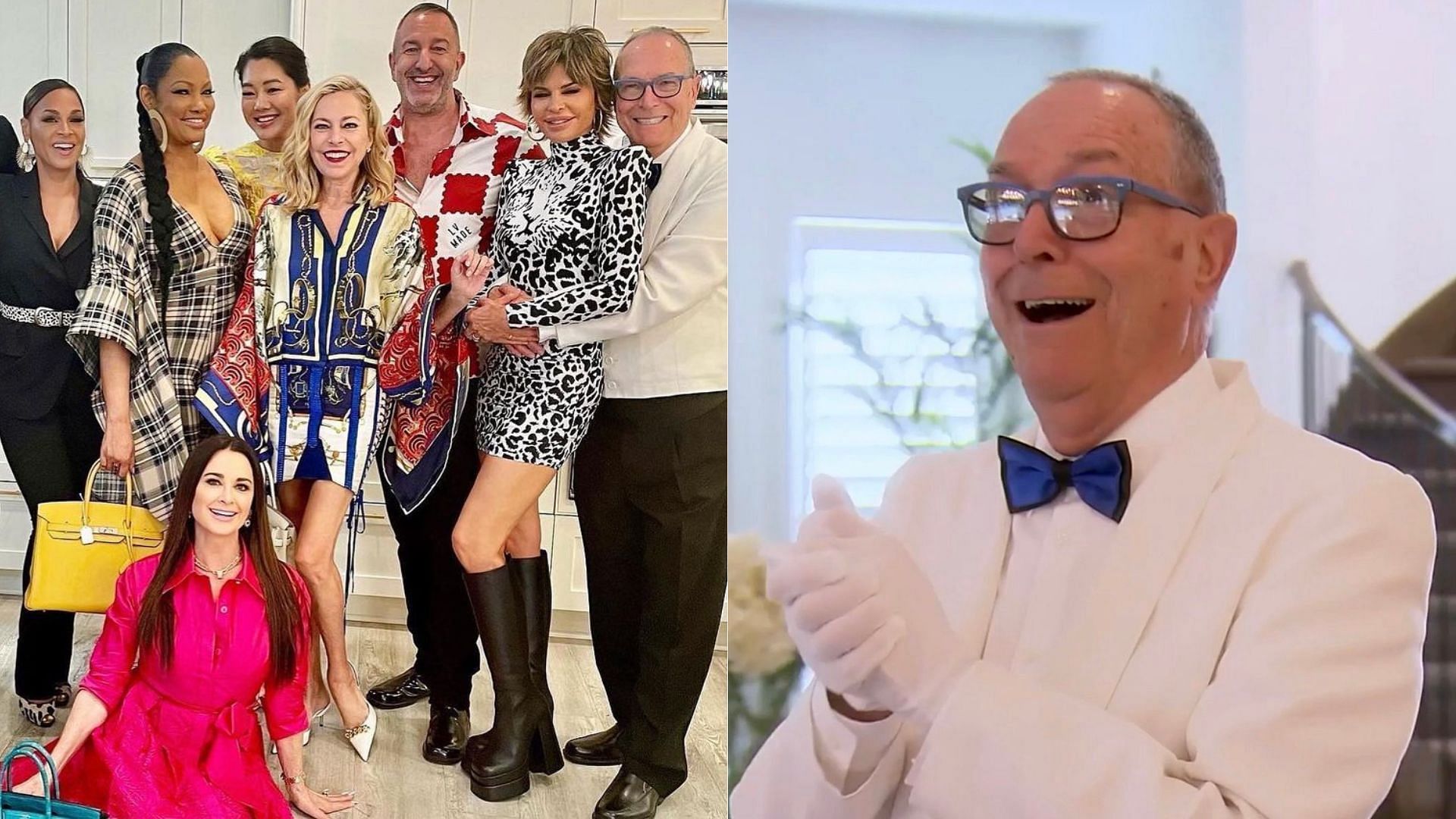 Patrick the butler with RHOBH cast in Season 12 finale