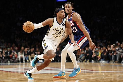 Buddy Hield (left) in action for the Indiana Pacers